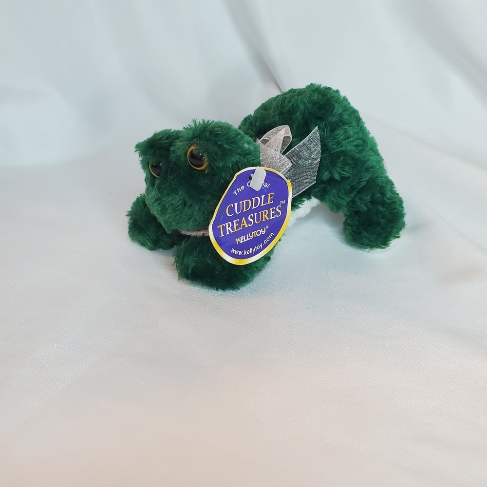 Kellytoy Cuddle Treasures Frog‎ Plush Small Green